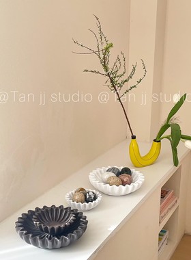 荷叶边收纳盘ins树脂装饰盘