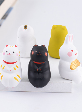 可爱青蛙老虎动物桌面小摆件