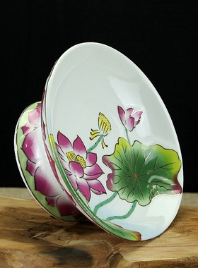 陶瓷供杯果碟香炉莲花水果盘贡碟