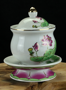 陶瓷供水杯礼佛杯道家八卦杯