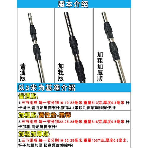 久久木3-7米修树枝高枝剪果树高空剪刀锯伸缩杆家用园艺剪工具 - 图0