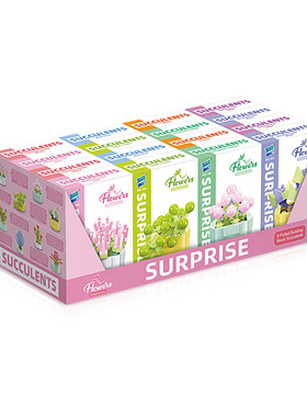 儿童盆栽拼装积木花 仙人掌多肉兼容某高积木家居摆件拼插类玩具