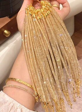 超闪小众高级感手链女ins风简约百搭手饰闺蜜设计感手链礼物金色