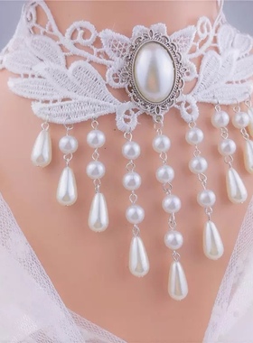 黑色蕾丝锁骨链脖子饰品颈带