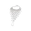 Rhinestone bracelet ring integrated bracelet retro