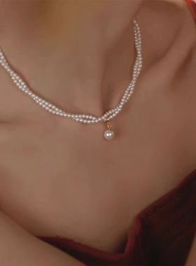 字母颈链黑色项链网红项圈锁骨女