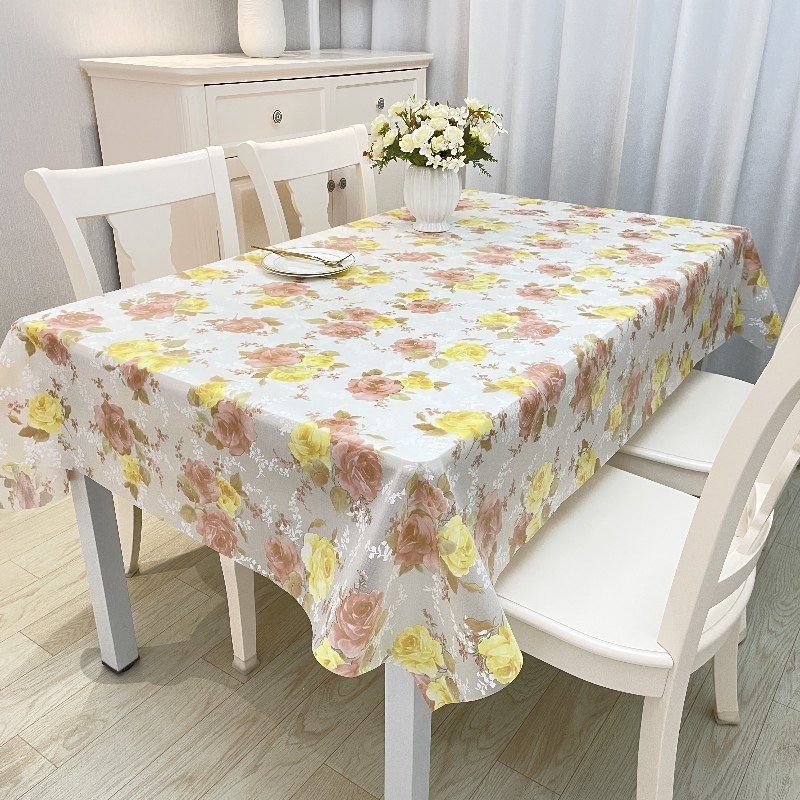 EVA桌布防水防油防烫田园花朵书桌茶几桌布免洗长方形餐桌台布,淘宝优惠券,粉丝福利购,淘宝优惠卷