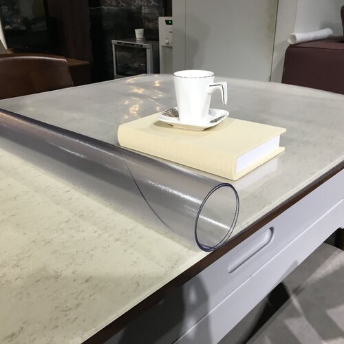 椭圆形桌布免洗PVC塑料软玻璃防水防油防烫家用伸缩折叠桌桌垫 - 图2
