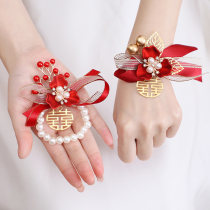 Bridesmaids wrist floral bride and sister group handout high sense wedding supersenssen wedding meritocratic Korean style handout