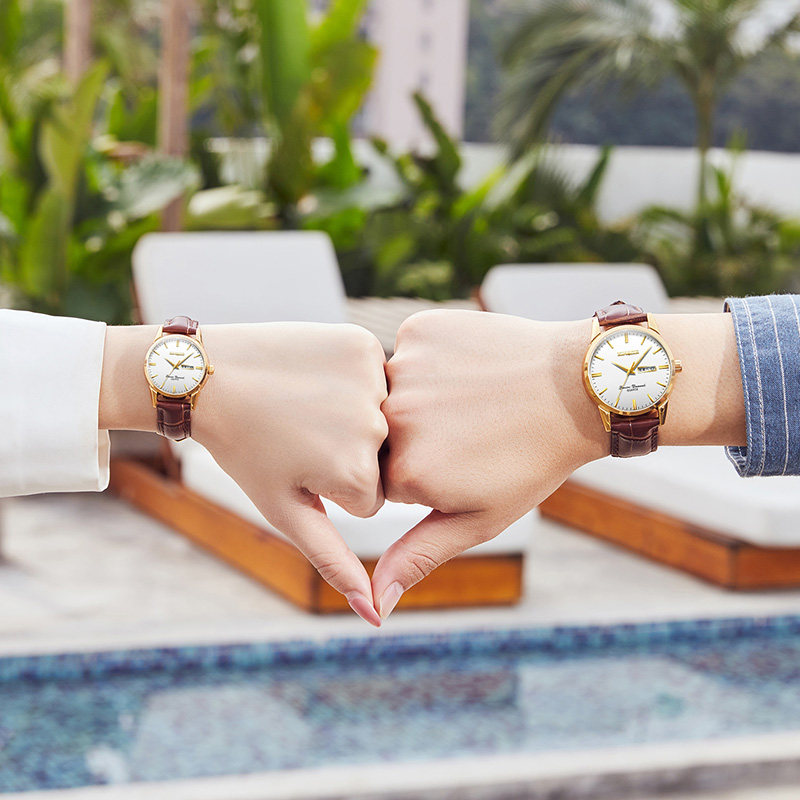 正品1314情侣一对价男女士防水表 aesop利沃国产腕表