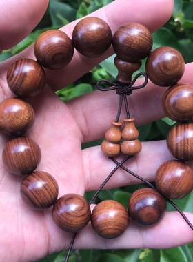 越南黄花梨木佛珠手串