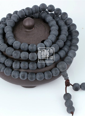 药柏佛珠手链沉香琥珀蜜蜡黑色