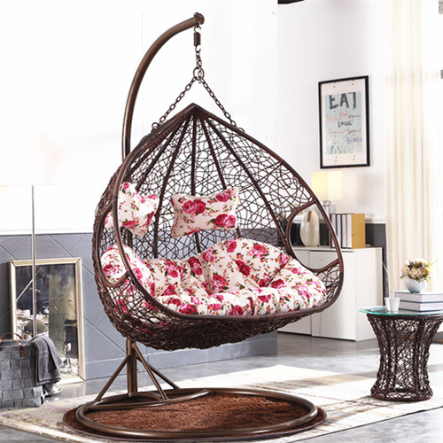 双人吊篮藤椅室内阳台吊椅家用户外秋千摇篮椅子懒人鸟巢吊床摇椅 - 图0