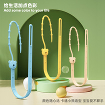 Food grade silicone gel baby anti-loss hanging rope can be boiled to appease the pacifier chain tooth rubber bites the legring tooth deity