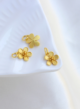 女镀金复古沙金吊坠DIY饰品配件