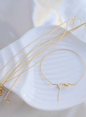 女铜镀金简约保色手镯可调长短