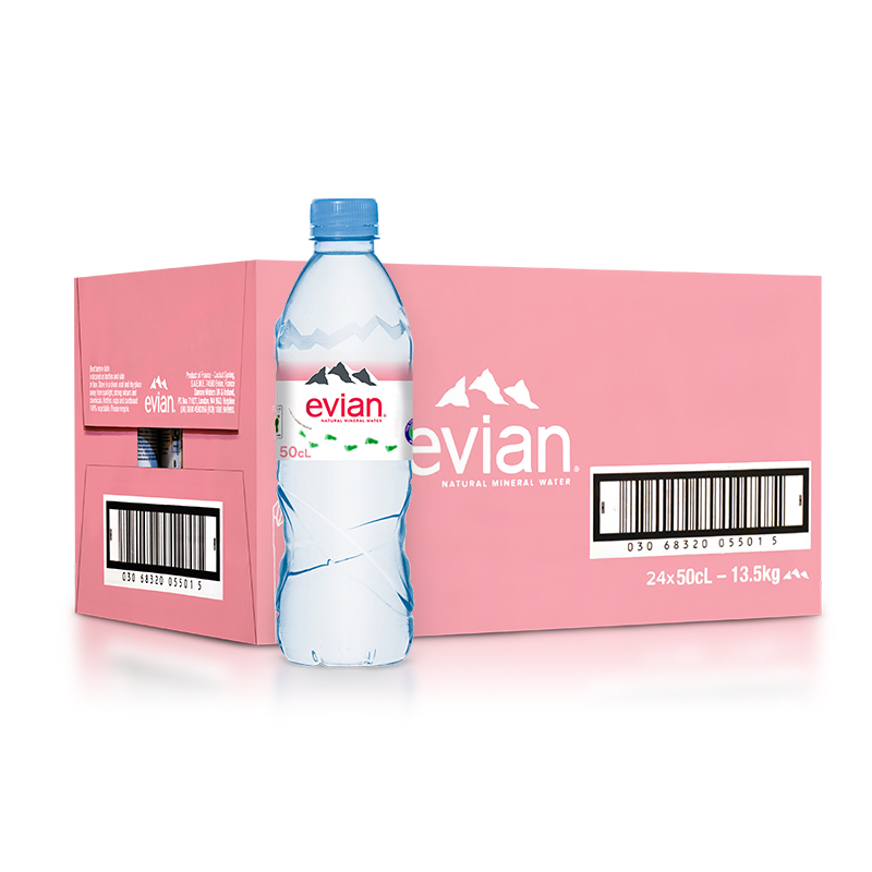 法国进口Evian/依云矿泉水500ml*24瓶高端小瓶装天然碱性饮用水 - 图3