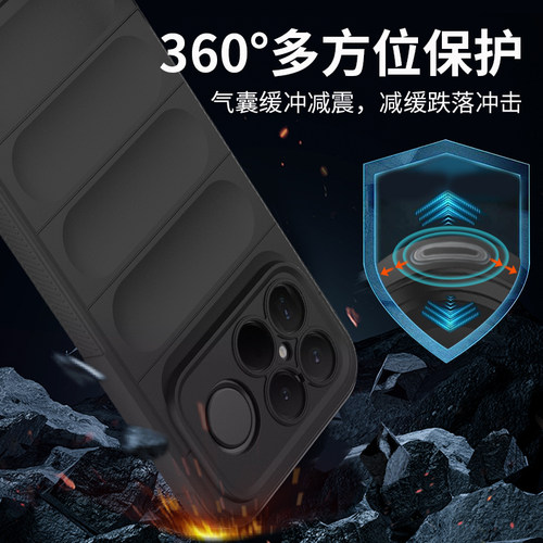 适用红米k90promax手机壳新款小米K90加厚防滑防摔手机外壳Redmi保护套k90气囊抗摔液态硅胶全包镜头高档外壳 - 图1