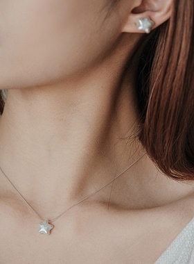 巴洛克星星银简约项链