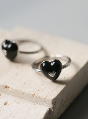 一枝橘天然珍珠爱心戒指