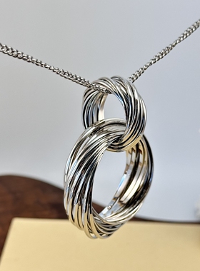 银色圆形长款个性百搭冷淡风项链