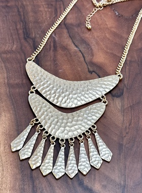 欧美饰品波西米亚民族风重工轻奢气质优雅项链高级感多层毛衣链