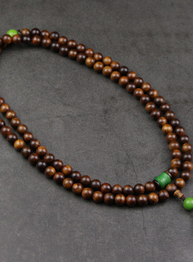 戴脖子的佛珠挂件天然黑檀木花梨