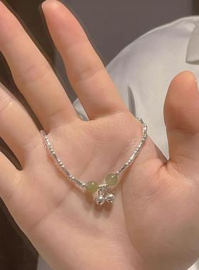 竹节和田玉手链时尚轻奢