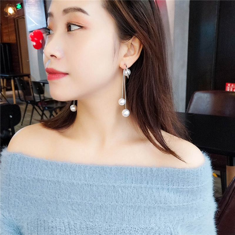 长款珍珠夸张高级感耳环女时尚网红气质韩国耳坠个姓流苏银针耳饰 长款珍珠夸张高级感耳环女时尚网红气质韩国耳坠个姓流苏银针耳饰