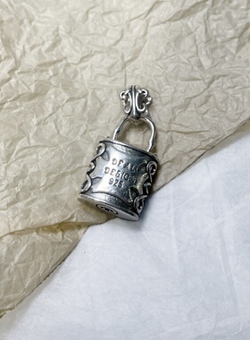 S925日系潮牌图腾门锁吊坠