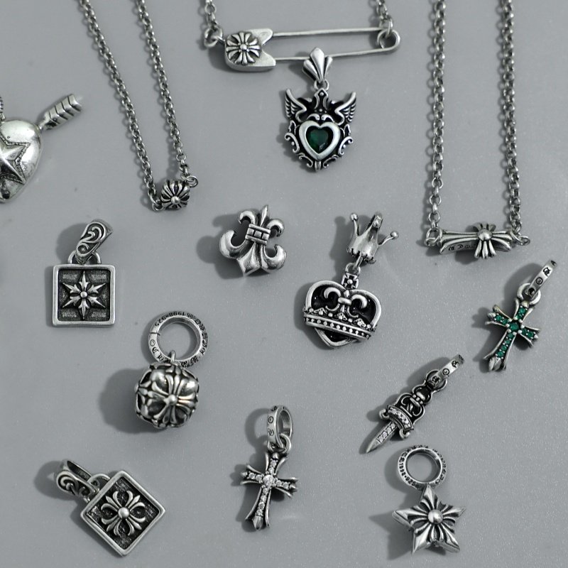 新款双层爱心丘比特十字架挂坠925项坠吊坠潮男女项链饰品,淘宝优惠券,粉丝福利购,淘宝优惠卷