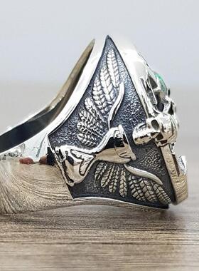 2022欧美Memento Mori骷颅戒指合金个性男女通用骷颅头戒指