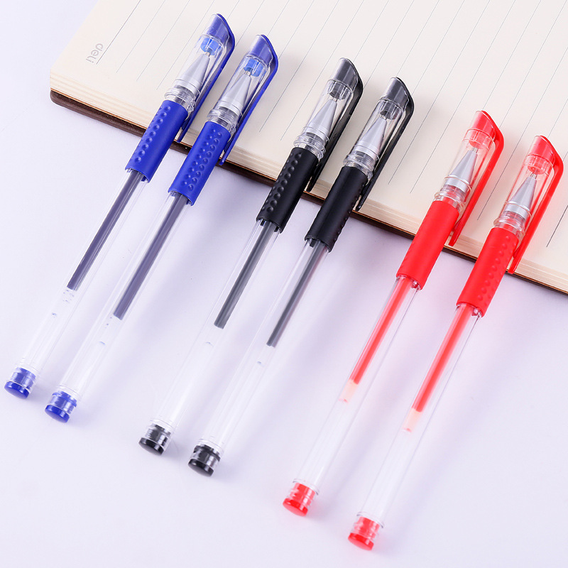 文具欧标中性笔创意签字笔子弹头针管头水笔0.5mm黑色笔 - 图0