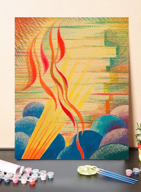 数字油画diy填充卡尔维纳经典名画创意艺术小屋街景丙烯装饰油画