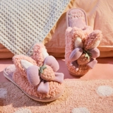 Зимние тапочки, сумка для обуви, удобная обувь для беременных с бантиком, туфли, семейный стиль