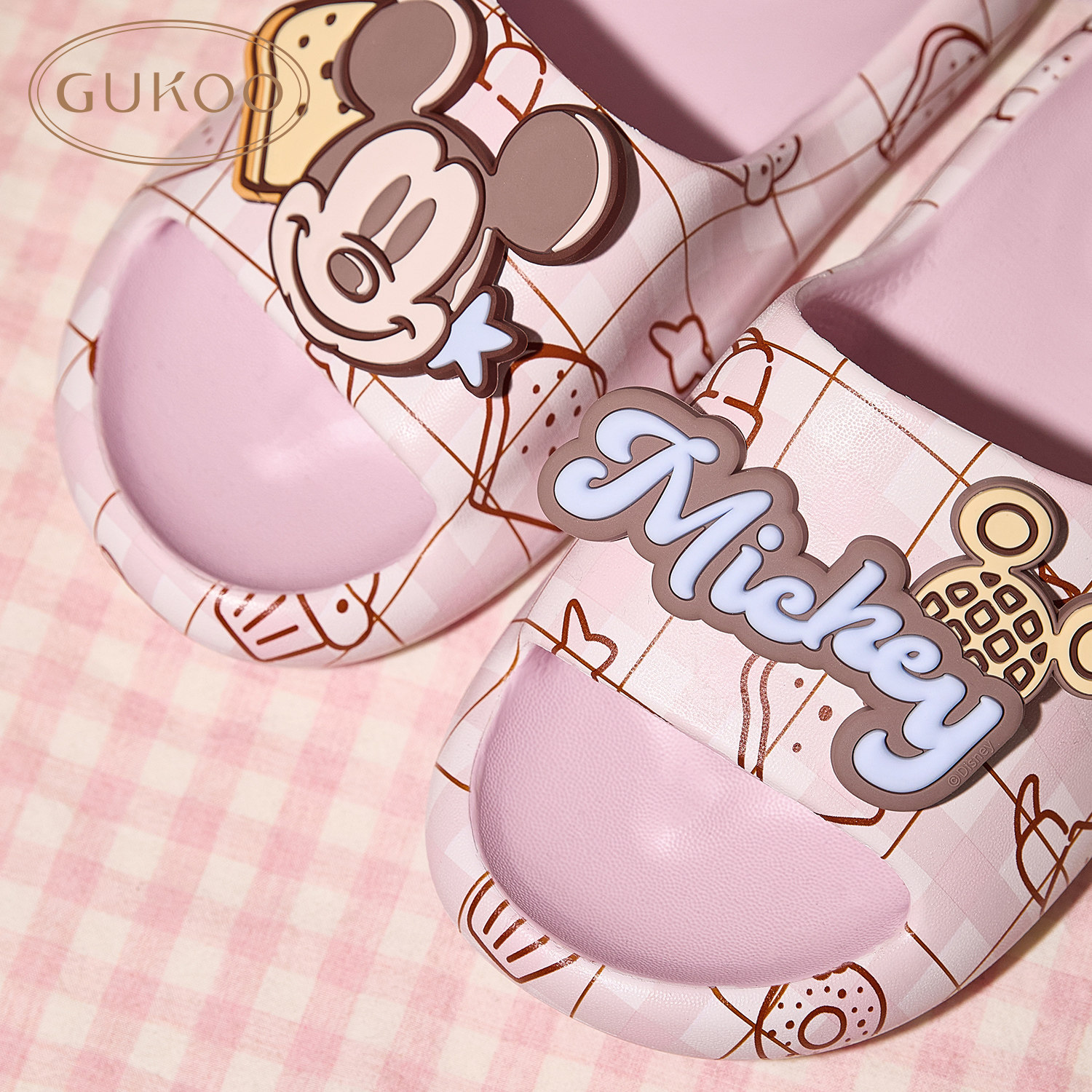 Gukoo/果壳拖鞋女夏季迪士尼联名新款踩屎感可爱女士居家凉拖鞋,淘宝优惠券,粉丝福利购,淘宝优惠卷