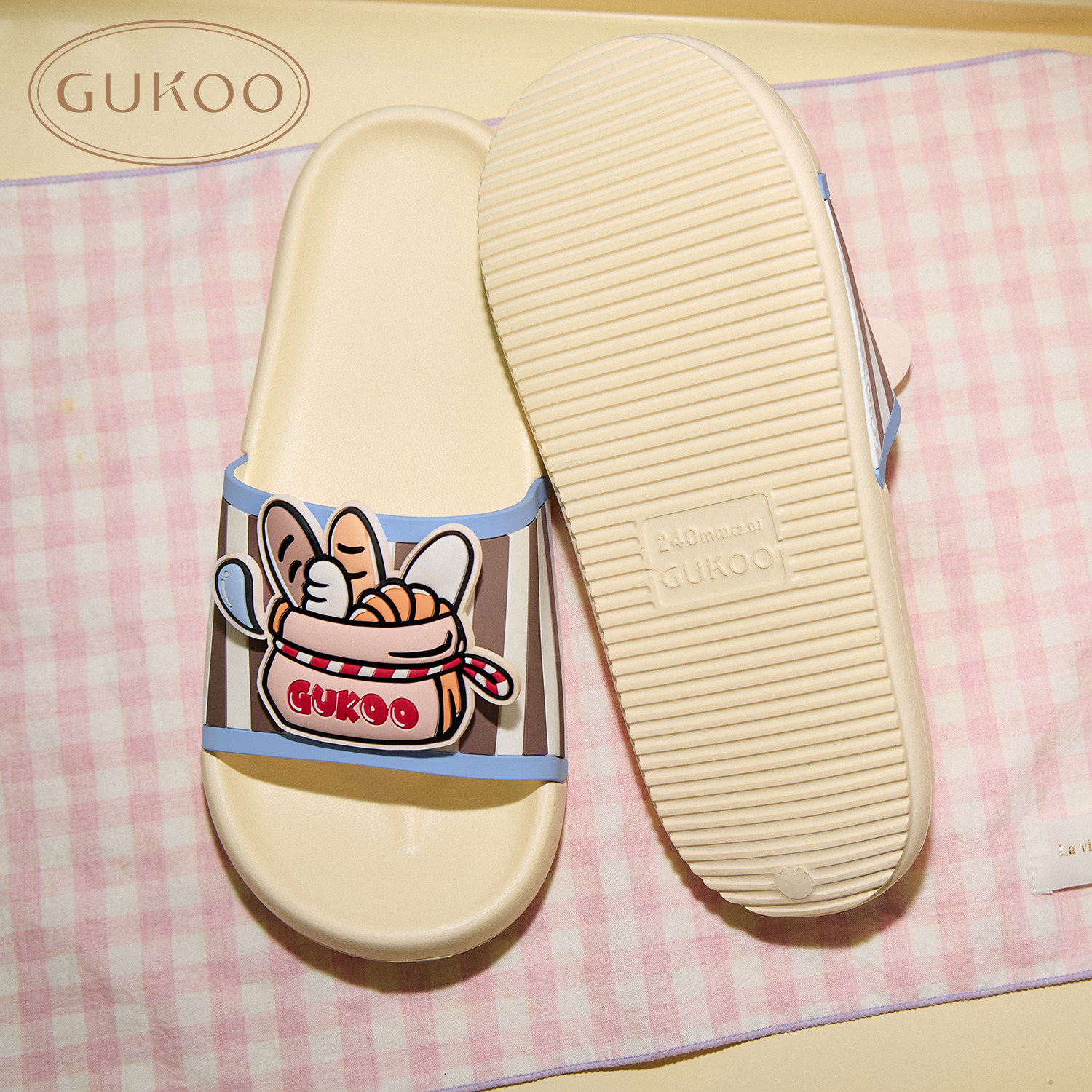 Gukoo/果壳拖鞋女夏季轰轰小狗新款可爱百搭女士居家凉拖鞋,淘宝优惠券,粉丝福利购,淘宝优惠卷