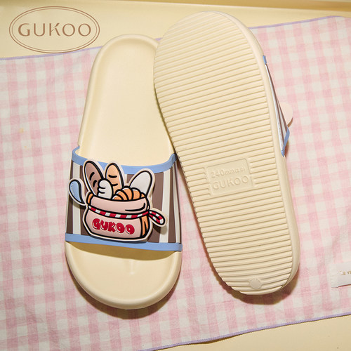 Gukoo/果壳拖鞋女夏季轰轰小狗新款可爱百搭女士居家凉拖鞋 - 图3