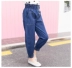 Quần jeans bé gái xuân hè 2019 mới quần nữ trẻ em lớn mùa hè thời trang quần lửng trẻ em chân mỏng nước ngoài - Quần jean