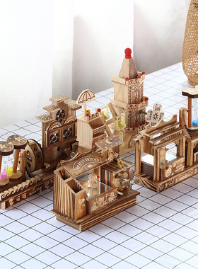 儿童仿真轮船家具摆设竹木工艺品