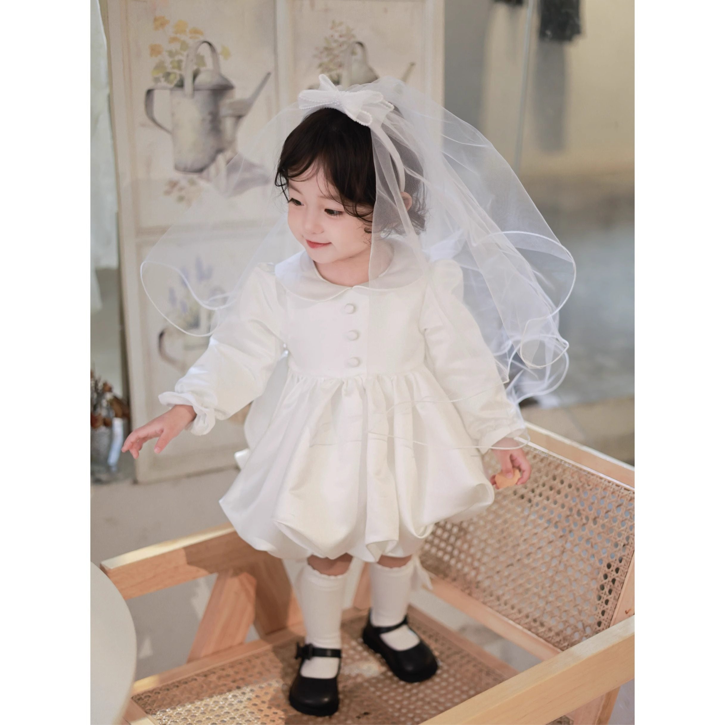 宝宝周岁公主裙生日抓周礼服花童裙秋冬夹棉婴幼儿花苞连衣裙缎面,淘宝优惠券,粉丝福利购,淘宝优惠卷