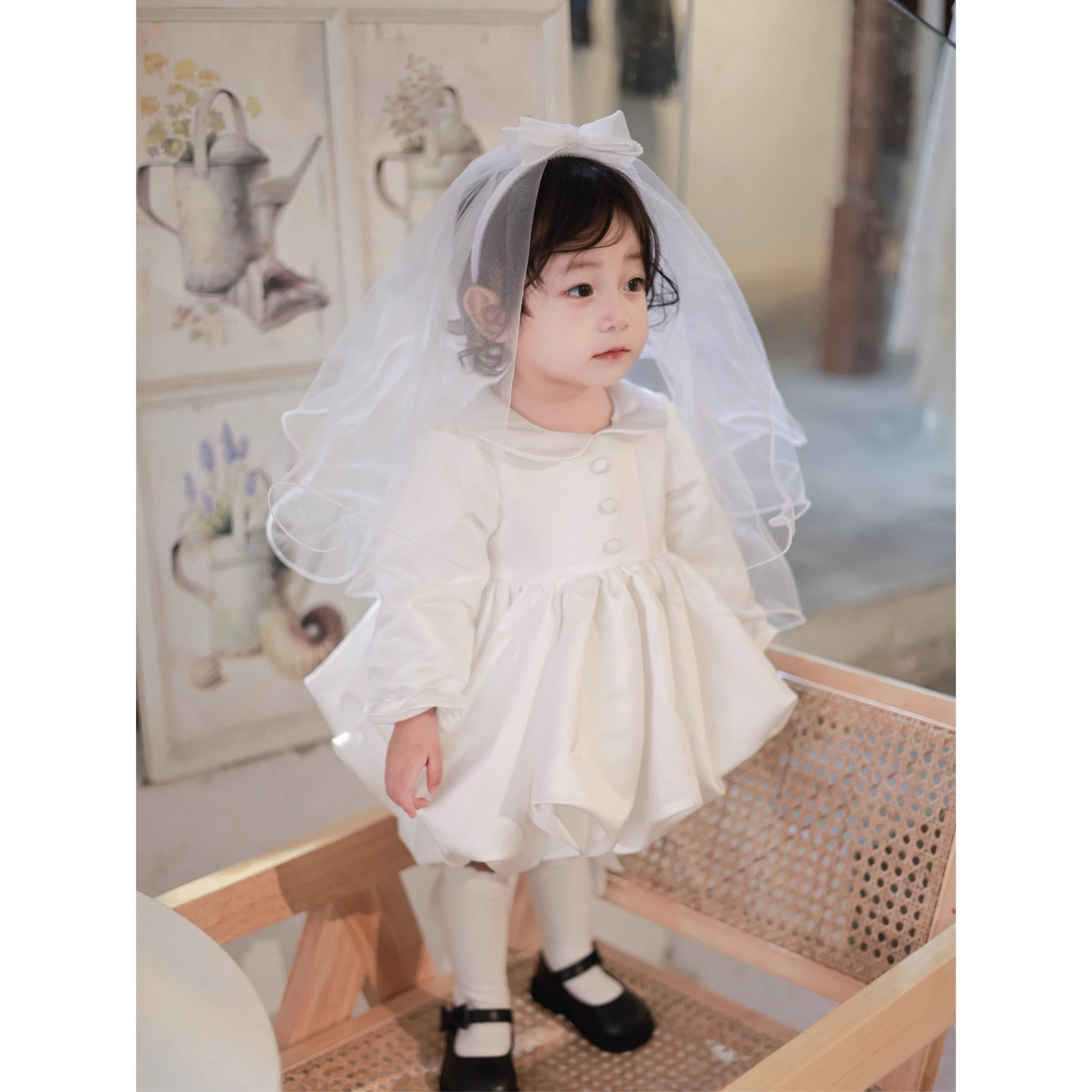 宝宝周岁公主裙生日抓周礼服花童裙秋冬夹棉婴幼儿花苞连衣裙缎面,淘宝优惠券,粉丝福利购,淘宝优惠卷