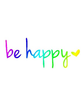 be happy快乐英文车贴汽车电动车摩托头盔贴纸防水车窗贴车贴