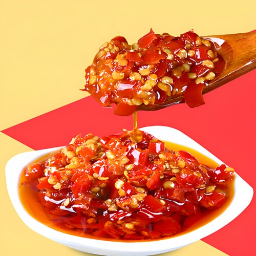 【厨味村】一湘蒸炒王240g瓶装鲜野山椒烹饪调味酱湖南汨罗特产 - 图2