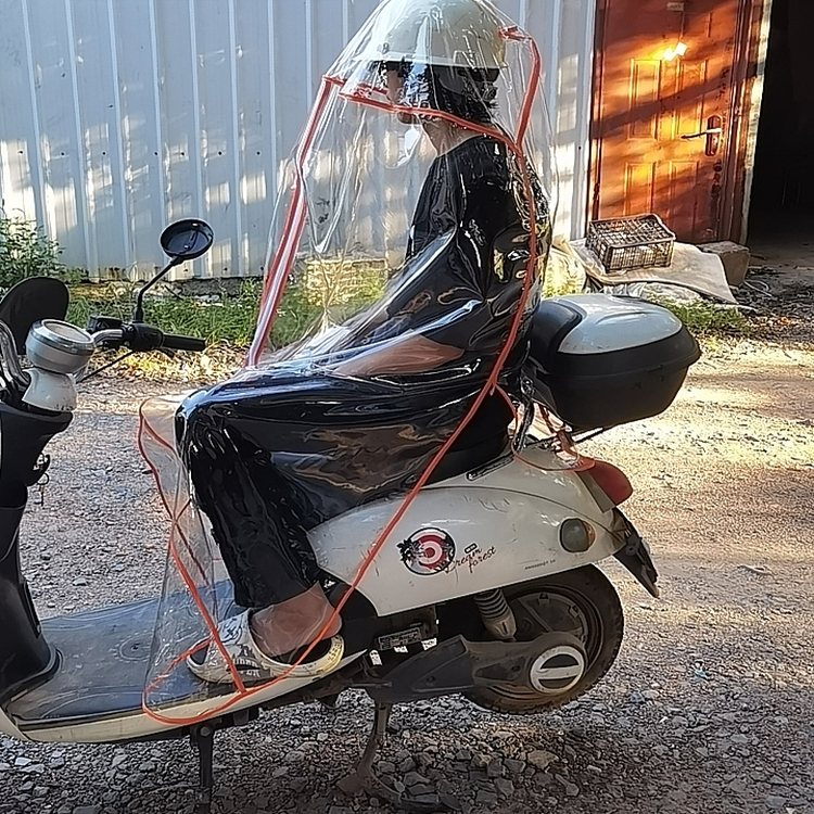 定制新款电动车摩托车电动踏板车自行车后坐儿童成年人雨棚雨罩 - 图1