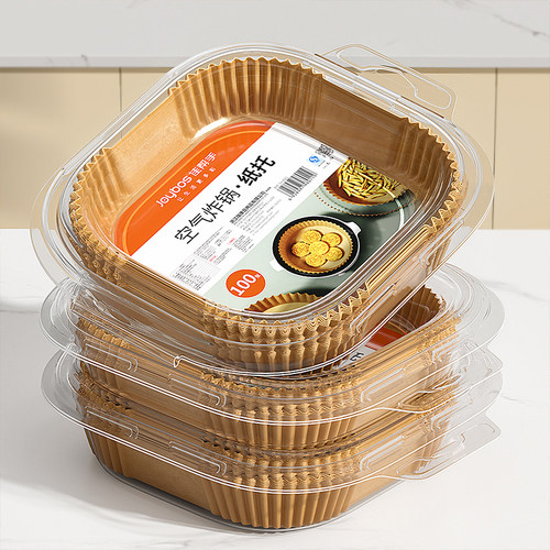 佳帮手空气炸锅专用纸烤箱吸油纸垫家用食物硅油纸方形烘焙锡纸碗 - 图2