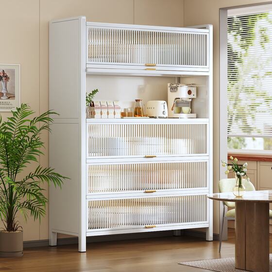 40cm high 6-layer white extra-large capacity storage cabinet
