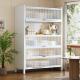 40cm high 6-layer white extra-large capacity storage cabinet