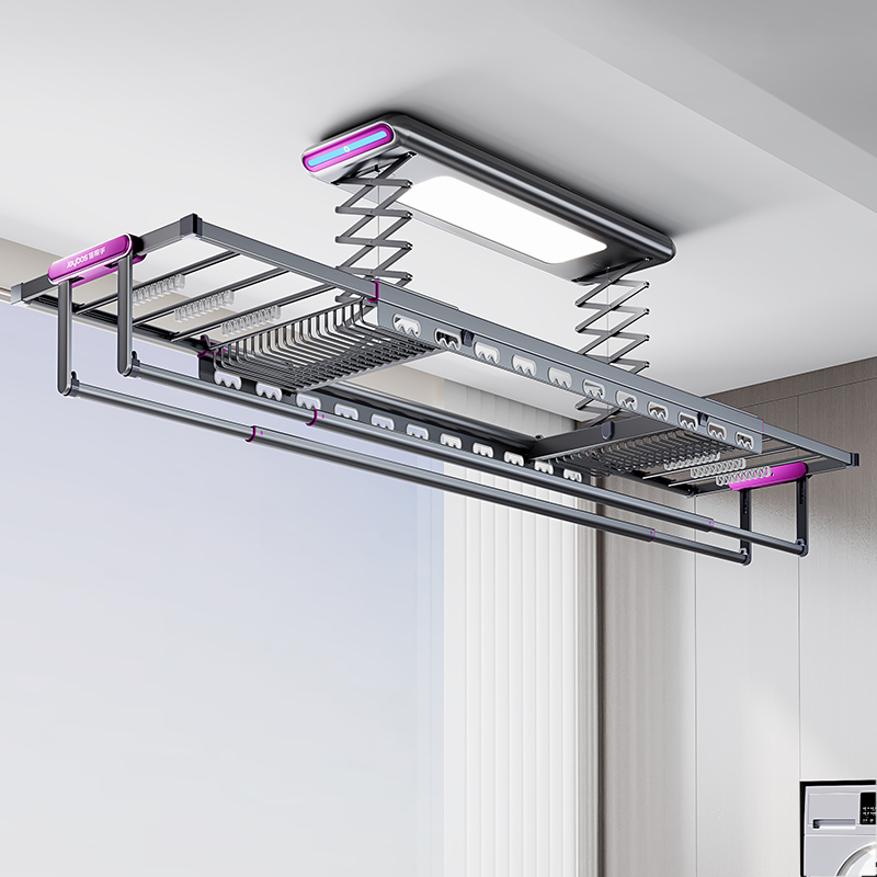 佳帮手电动晾衣架遥控升降家用阳台伸缩晒衣架凉自动智能晾衣杆机-图1