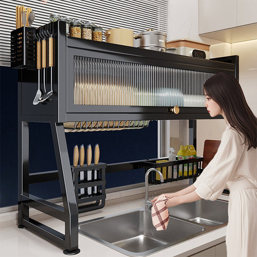 佳帮手厨房防尘水槽置物架台面水池碗碟收纳碗柜新款多功能沥水架 - 图2